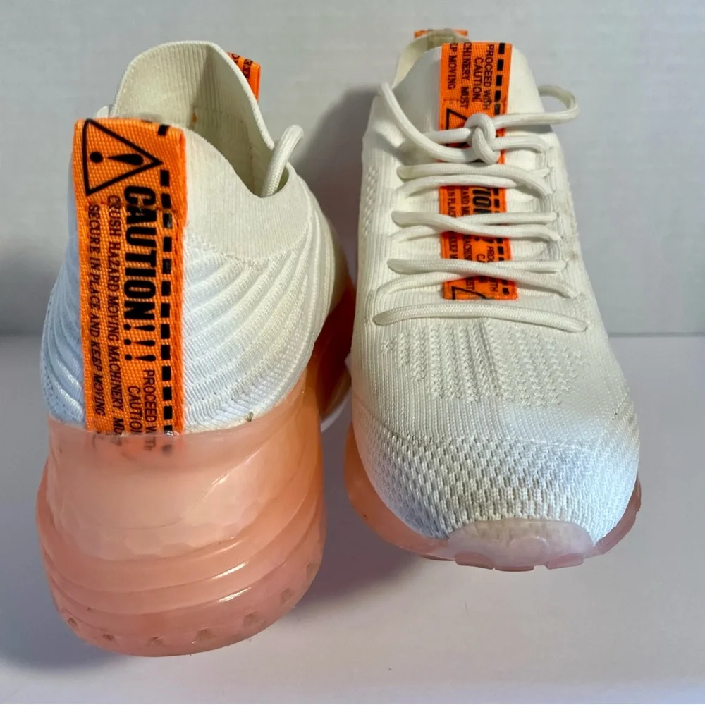 Steve Madden Women’s Knit/Cello Sneakers Sz9.5-2.5”wedge
